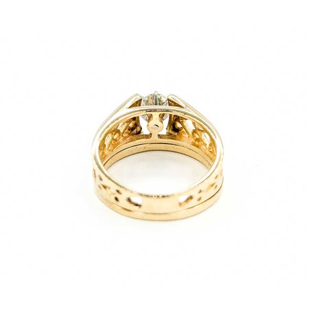 Ring Set Engagement Soldered .40ct Round Diamond 14ky sz6 224110305