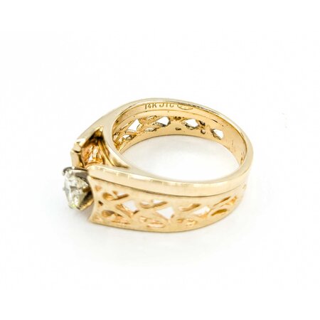 Ring Set Engagement Soldered .40ct Round Diamond 14ky sz6 224110305