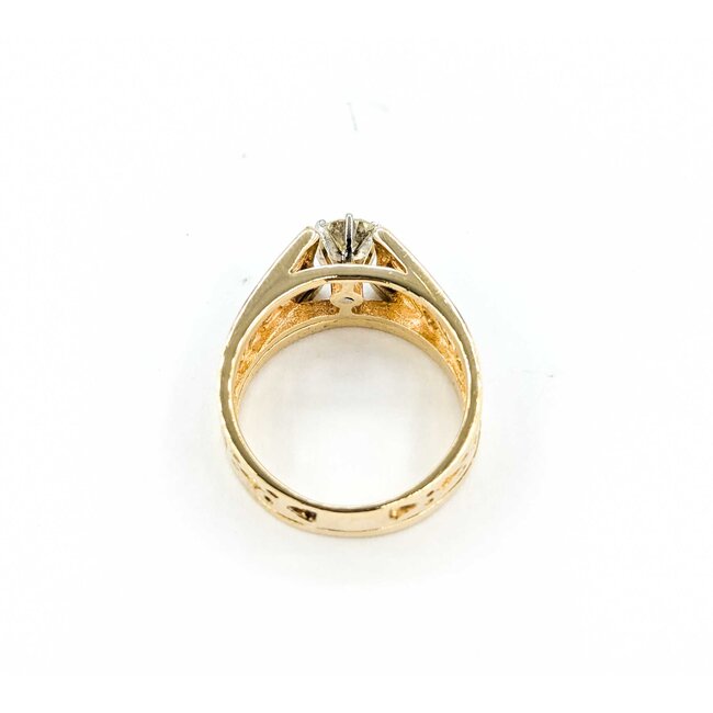 Ring Set Engagement Soldered .40ct Round Diamond 14ky sz6 224110305