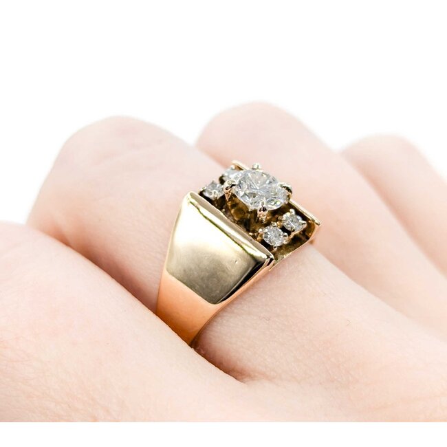 Ring Engagement .70ct Round Diamond .12ctw Diamonds 14ky sz7 224110307