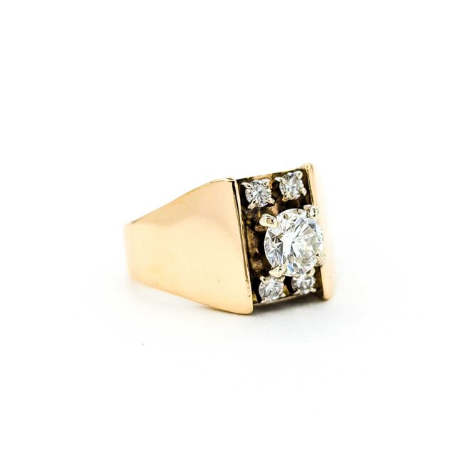 Ring Engagement .70ct Round Diamond .12ctw Diamonds 14ky sz7 224110307