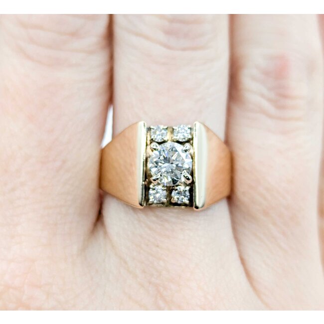 Ring Engagement .70ct Round Diamond .12ctw Diamonds 14ky sz7 224110307