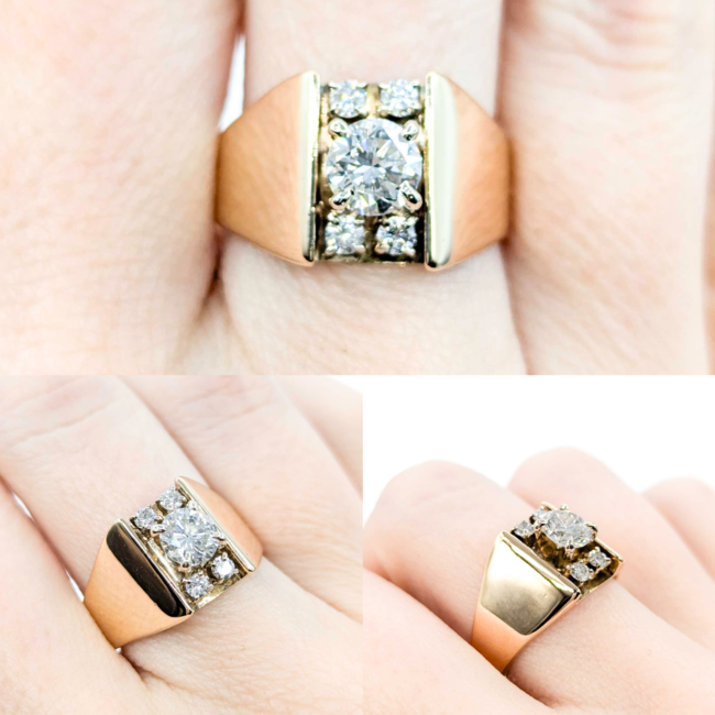 Ring Engagement .70ct Round Diamond .12ctw Diamonds 14ky sz7 224110307