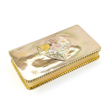 Trinket Box 18ky Bird/Garden Motif 79x43mm 224113755