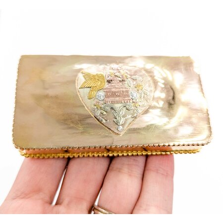 Trinket Box 18ky Bird/Garden Motif 79x43mm 224113755