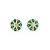 Earrings .54ctw Round Diamonds 2.00ctw Emerald 13x13mm 14ky 124114164
