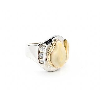 Ring Elk Tooth .50ctw Round Diamonds 14ktt sz12 224110197
