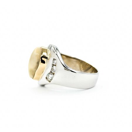 Ring Elk Tooth .50ctw Round Diamonds 14ktt sz12 224110197