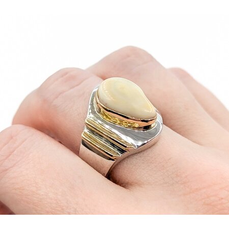 Ring Elk Tooth .50ctw Round Diamonds 14ktt sz12 224110197