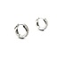 Earrings .50ctw Round Diamonds Huggie Hoop .55x.15"mm 14kw 124114007