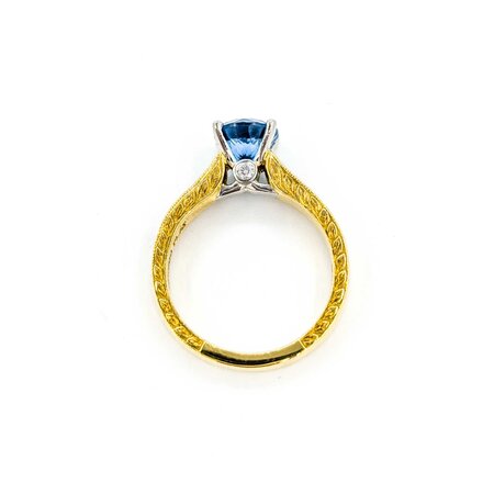 Ring Scott Kay .24ctw Round Diamonds 1.70ct Topaz 18ky/Platinum sz6.5 224110177