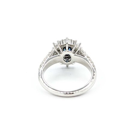 Ring 1.25ctw Round, Princess & Marquise Diamonds 1.02ct Sapphire 18kw sz6 124110163