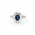 Ring 1.25ctw Round, Princess & Marquise Diamonds 1.02ct Sapphire 18kw sz6 124110163