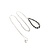 Pendant Tear Drop 1.02ctw Round Black & White Diamonds 14kw 124111001