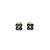 Earrings .01ctw Round Diamonds 1.00ctw Sapphire 7.2x7.2mm 14ky 124114162