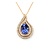 Pendant .55ctw Round Diamonds 2.61ct Purple Tanzanite 1x.55" 14kr 16-18" 124111257