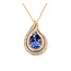 Pendant .55ctw Round Diamonds 2.61ct Purple Tanzanite 1x.55" 14kr 16-18" 124111257