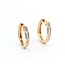 Earrings 1.00ctw Princess Diamonds Hoop Channel Set .75x.1" 14kr 124114010