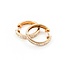 Earrings 1.00ctw Princess Diamonds Hoop Channel Set .75x.1" 14kr 124114010