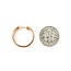 Earrings 1.00ctw Princess Diamonds Hoop Channel Set .75x.1" 14kr 124114010