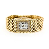  Watch Croton Quartz .15ctw Round Diamonds 20mm 14ky 6.25" Watch Only 224116002