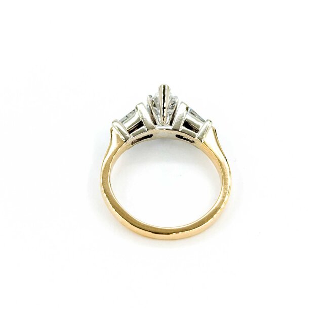 Ring Engagement 3 Stone .50ct Marquise Diamond .32ctw Diamonds 14ky sz6.25 224110309
