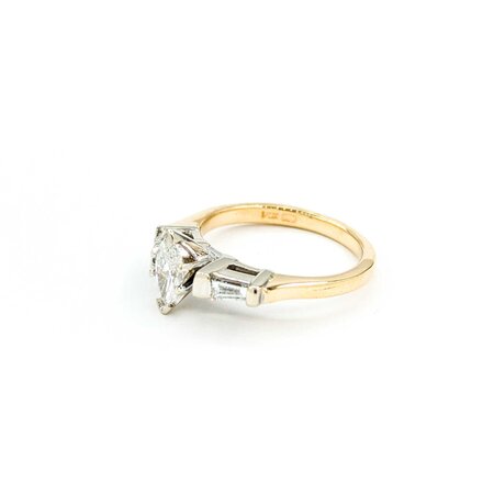 Ring Engagement 3 Stone .50ct Marquise Diamond .32ctw Diamonds 14ky sz6.25 224110309