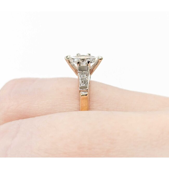 Ring Engagement 3 Stone .50ct Marquise Diamond .32ctw Diamonds 14ky sz6.25 224110309