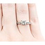 Ring Engagement Peek a Boo .65ct Princess Diamond .12ctw Diamonds 18kw sz6 224110308