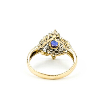 Ring 1.00ctw Round & Baguette Diamonds .80ct Purple Sapphire 14ky sz8.5 124110152