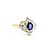 Ring 1.00ctw Round & Baguette Diamonds .80ct Purple Sapphire 14ky sz8.5 124110152