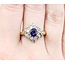 Ring 1.00ctw Round & Baguette Diamonds .80ct Purple Sapphire 14ky sz8.5 124110152