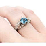  Ring Tacori .65ctw Round Diamonds 1.40ct Zircon Platinum sz6.25 224110178