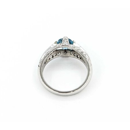 Ring Tacori .65ctw Round Diamonds 1.40ct Zircon Platinum sz6.25 224110178