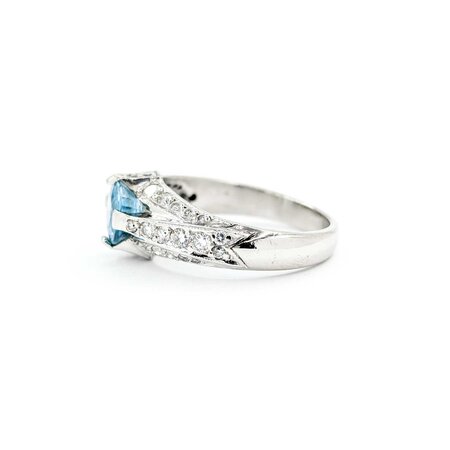 Ring Tacori .65ctw Round Diamonds 1.40ct Zircon Platinum sz6.25 224110178
