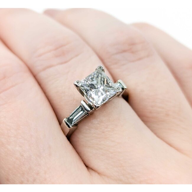 Ring Engagement 2.00ct Princess Cut Diamond .34ctw Diamonds Platinum sz7 224110314