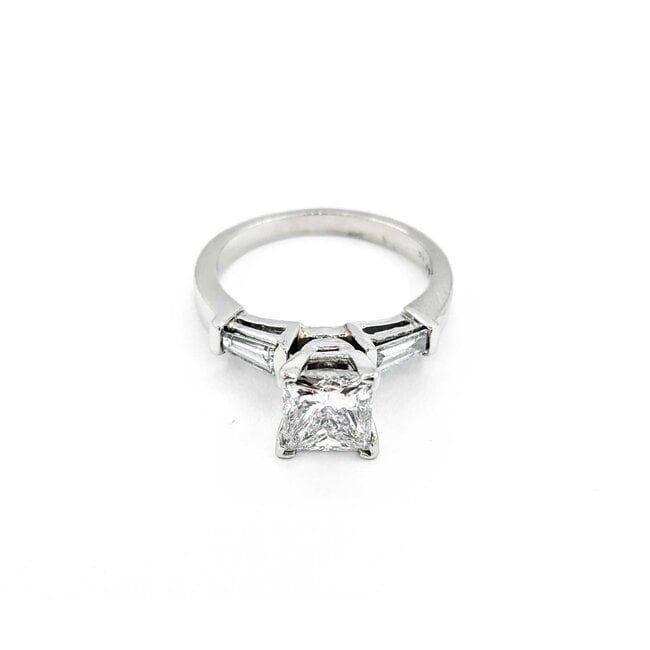 Ring Engagement 2.00ct Princess Cut Diamond .34ctw Diamonds Platinum sz7 224110314