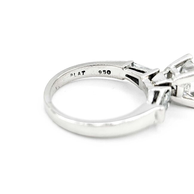 Ring Engagement 2.00ct Princess Cut Diamond .34ctw Diamonds Platinum sz7 224110314