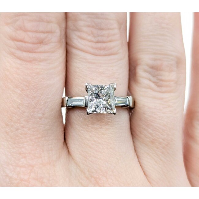 Ring Engagement 2.00ct Princess Cut Diamond .34ctw Diamonds Platinum sz7 224110314