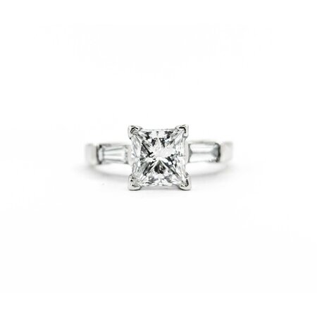 Ring Engagement 2.00ct Princess Cut Diamond .34ctw Diamonds Platinum sz7 224110314