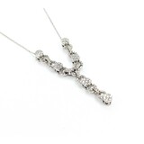  Necklace Diamond Fashion .62ctw Round Diamonds Illusion Chain 10kw 17" 0.8mm 124112009