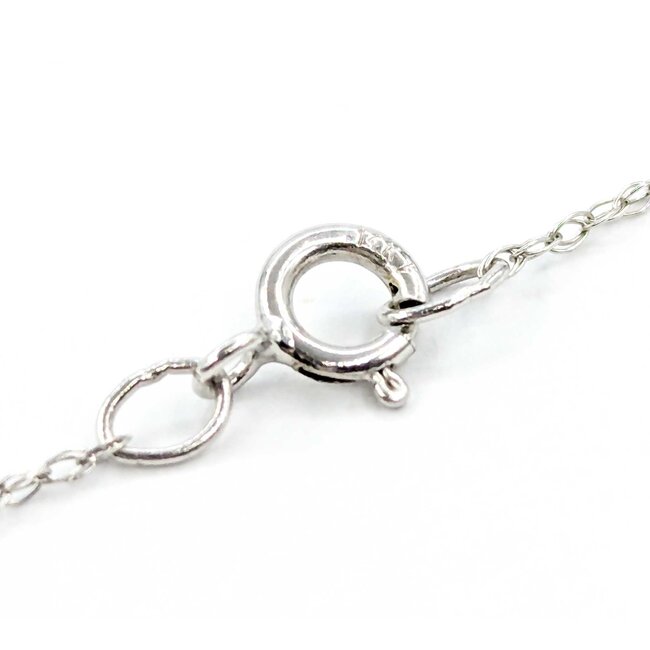 Pendant Evil Eye .20ctw Round Diamonds .35ctw Blue Sapphire 11.5x10mm 14kw 18" 124111253