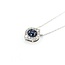 Pendant Evil Eye .20ctw Round Diamonds .35ctw Blue Sapphire 11.5x10mm 14kw 18" 124111253