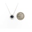 Pendant Evil Eye .20ctw Round Diamonds .35ctw Blue Sapphire 11.5x10mm 14kw 18" 124111253