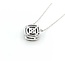 Pendant Evil Eye .20ctw Round Diamonds .35ctw Blue Sapphire 11.5x10mm 14kw 18" 124111253