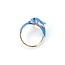 Effy Ring .14ctw Round Diamonds Dolphin Blue Enamel 14kw sz7 124110002
