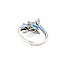 Effy Ring .14ctw Round Diamonds Dolphin Blue Enamel 14kw sz7 124110002