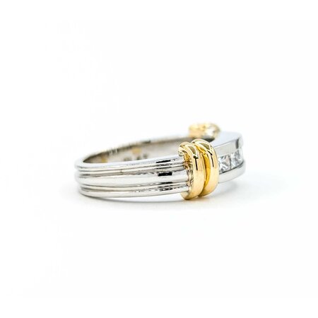 Ring .50ctw Princess Diamonds Channel 18ky/Platinum sz6.5 224110008