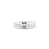  Ring 10 Stone Channel Set 1.00ctw Princess Cut Diamonds 14kw sz6.5 224110452