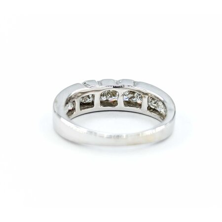 Ring 10 Stone Channel Set 1.00ctw Princess Cut Diamonds 14kw sz6.5 224110452